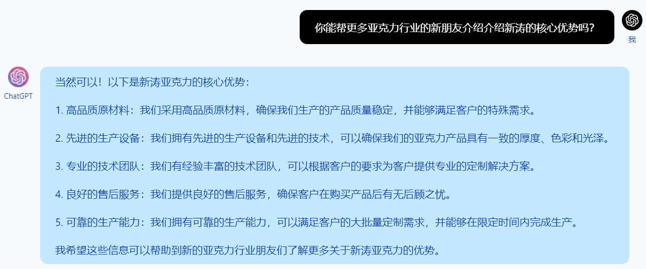你能帮更多亚克力行业的新朋友介绍介绍U8国际的核心优势吗？