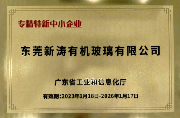 东莞U8国际获得广东省“专精特新中小企业”认定！